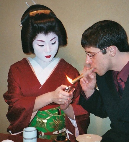 geisha entertaining foreign guest